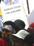 Workers Rally Against Low Wages in Jakarta