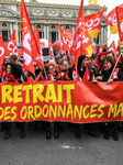 Demonstration in Paris against new Labour law