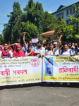 Students Protest By Blocking Road