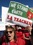 Teachers March In Los Angeles