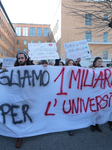 Protest In Rome Against University Without Economic Resources 