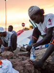 Blocked migrants at France-Italy border