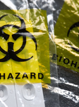 COVID-19 Test And Biohazard Photo Illustrations