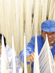 Hollow Hanging Noodles Production in Suqian.