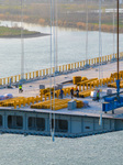 Longtan Yangtze River Bridge under Construction in Nanji.