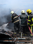 Fire In Vehicle Service Center In Kathmandu, Nepal.