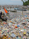 Beach Full With Trash In Indonesia