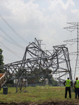 Electrical Crews Work To Restore Power To Houston Residents After Deadly Storm 