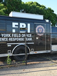 FBI Vehicles Parked In Front Of A Business In Elmwood Park New Jersey For An Unknown Reason