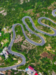 Winding Rural Road in Lianyungang.