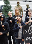 Protest against Equality March and LGBT in Kyiv, Ukraine