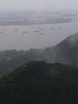 Ships Sailing on Yangtze River in Nanjing