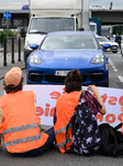 Last Generation Climate Change Activists Road Block In Warsaw, Poland.