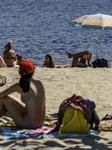 Rescuers Conduct A Drowning Exercise At A Beach On The Banks Of The Dnipro River In Kyiv