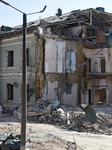 Ohmatdyt Children's Hospital after Russian missile attack in Kyiv.