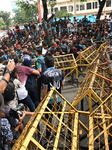 Hundreds Of Students March Towards The President House In Dhaka.