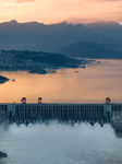 Three Gorges Dam Discharge Water in Yichang