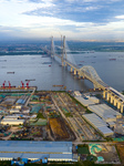 Chang-Tai Yangtze River Bridge Construction in Taixing.