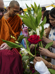 Floral Merit Making Ceremony For The Buddhist Lent Day.