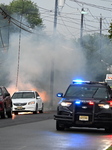 Wires Down And Car Catches Fire After Lightning Thunderstorm In Elmwood Park New Jersey