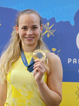 Ukrainian fencer Yuliia Bakastova brings home gold medal of Paris 2024 Olympics.