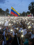 Protest In Barcelona By Supporters Of The Venezuelan Opposition