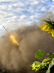 Ukrainian artillerymen fire multiple rocket launcher in Donetsk region.