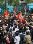 BJP Leads Protest March To West Bengal's Swasthya Bhawan 