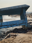 Platform Destroyed By The Strong Ocean Tides Along Paruthiyoor Beach