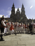 Annual Parade Of Carnival Costumes In Santiago De Compostela.