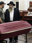 A Farewell Ceremony For Late Ukrainian Serviceman Matisyahu (Anton) Samborskiy At The Central Synagogue In Kyiv