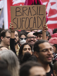 Protest Against Fires And The Climate Situation In São Paulo