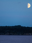 First Quarter Moon In Kristiansand, Norway