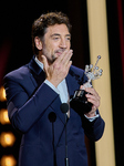 Javier Bardem Receives The Award During The 72th San Sebastian International Film Festival