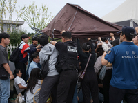 Progressive Union Of Korean University Students Stages Surprise Sit-in Protest