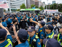 Progressive Union Of Korean University Students Stages Surprise Sit-in Protest