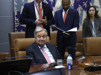 NY: UN Secretary General Meets H.E. Mr. Kishida Fumio, Prime Minister, Japan At The United Nations 