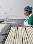 Hollow Hanging Noodles Production in Suqian.