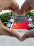 Firefighters And National Flag Photo Activity.