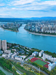 High-rise Buildings Lining The Riverside City in Yichang.