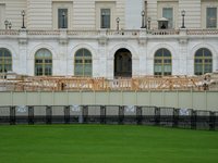 Construction Has Started On The Presidential Inaugural Platform At The US Congress On September 25, 2024