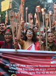 Protest Against Attacks On Minority Community In Bangladesh