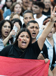 Demonstration In Barcelona During The General Strike For Palestine.