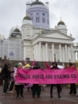 Environmental Protest For Climate Action In Helsinki, Finland