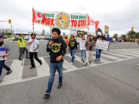 International Students Protest In Brampton, Canada, On September 28, 2024.