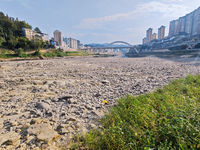 Qingshui River Beach During The Dry Season.