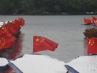 West Lake Flags Fly in Hangzhou.