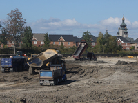 Construction Begins For A New Housing Subdivision In Markham, Canada