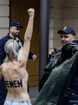 Members Of The FEMEN Ukraine Group Staged A Protest In Front Of The Iranian Embassy In Kyiv 