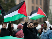 Solidarity Protest With Palestine In Krakow